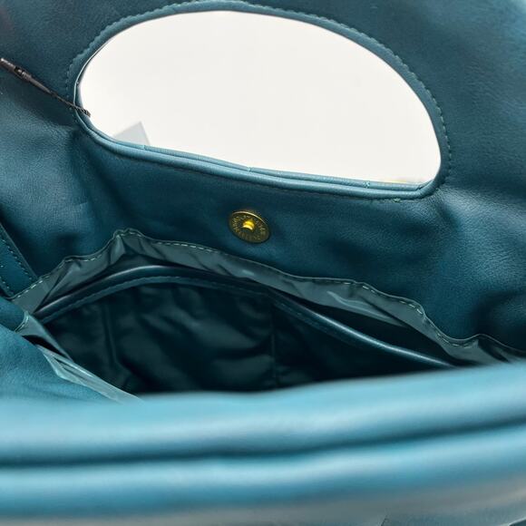 Fawn Design the Quilted Handbag or Crossbody with Dust Bag in Matte Teal - Picture 3 of 6